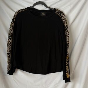 W5 Black Top with Gold Detailing
